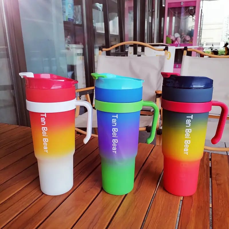 3 pcs Leak-Proof Gradient Water Bottles Set, Portable Plastic Sports Cups
